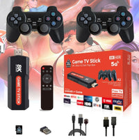 HKM-830675 Wireless HDMI Game Console with Dual Controllers and 32GB Storage for RPG Games, Open Source System, Compatible with TV