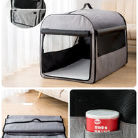 HKM-8306877 Portable Washable Pet Kennel for Dogs and Cats - Durable Outdoor Travel Backpack with Mesh Windows