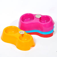 HKM-8307005 Shatter-Resistant Pet Bowl Set with Water Bottle Link for Dogs and Cats