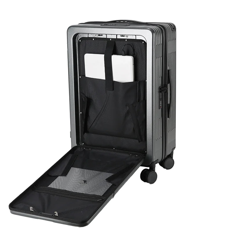 HKM-830739 High-Quality Soft Shell Travel Suitcase Set - Lightweight and Durable Carry-On Luggage