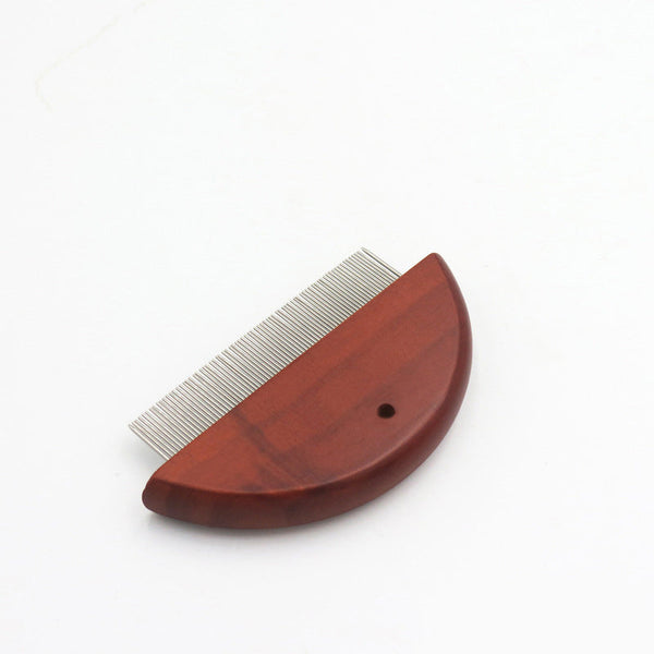 HKM-8308413 Pet Knotted Comb with Stainless Steel Teeth and Wooden Handle for Dogs and Cats
