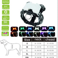 HKM-8308797 USB Rechargeable Luminous Silicone Dog Collar - 7 Colors Available for All Sizes