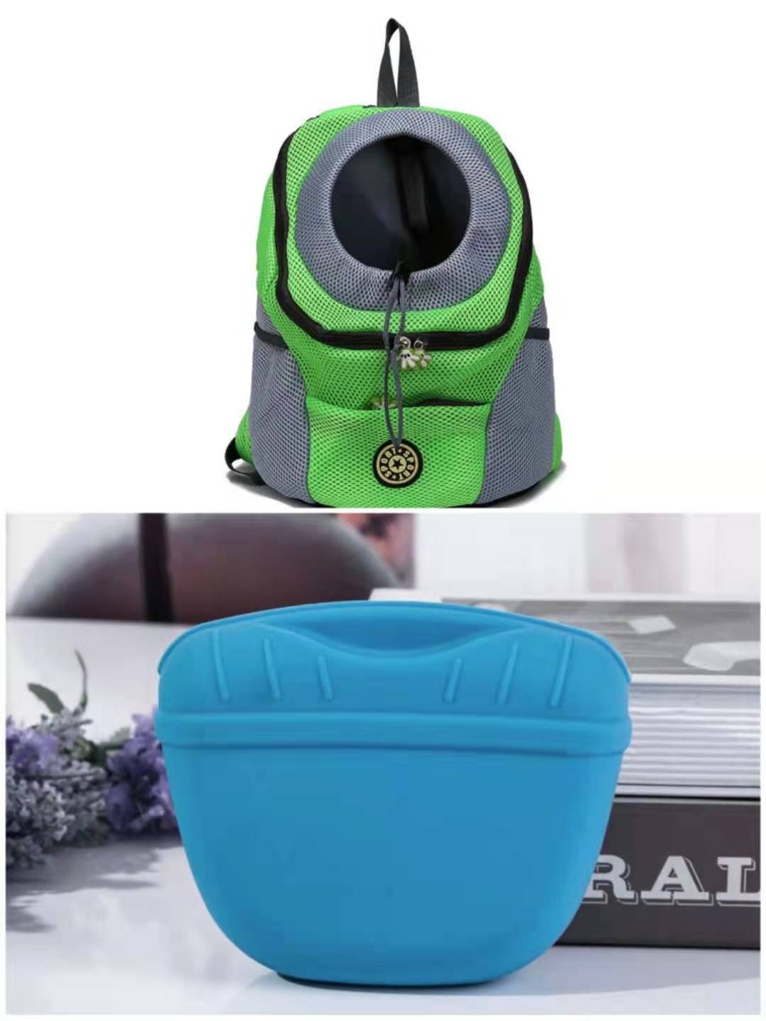 HKM-8309053 Portable Silicone Dog Snack Training Bag with Magnetic Closure and Clip - Available in Multiple Colors