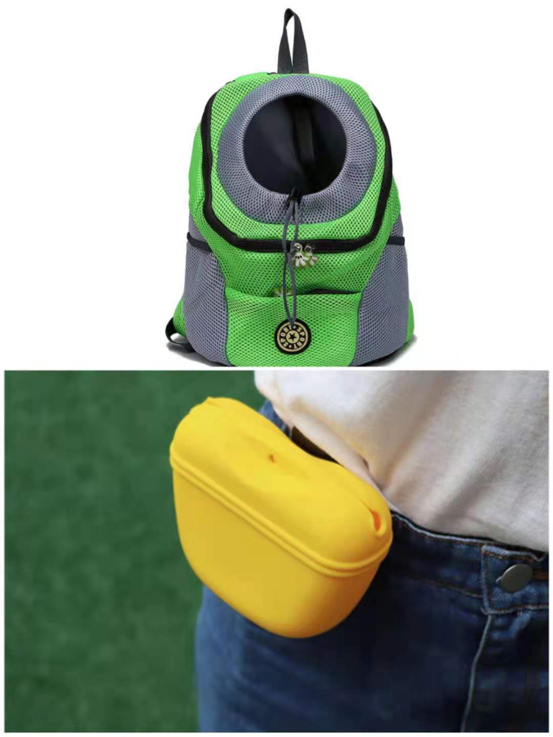 HKM-8309053 Portable Silicone Dog Snack Training Bag with Magnetic Closure and Clip - Available in Multiple Colors
