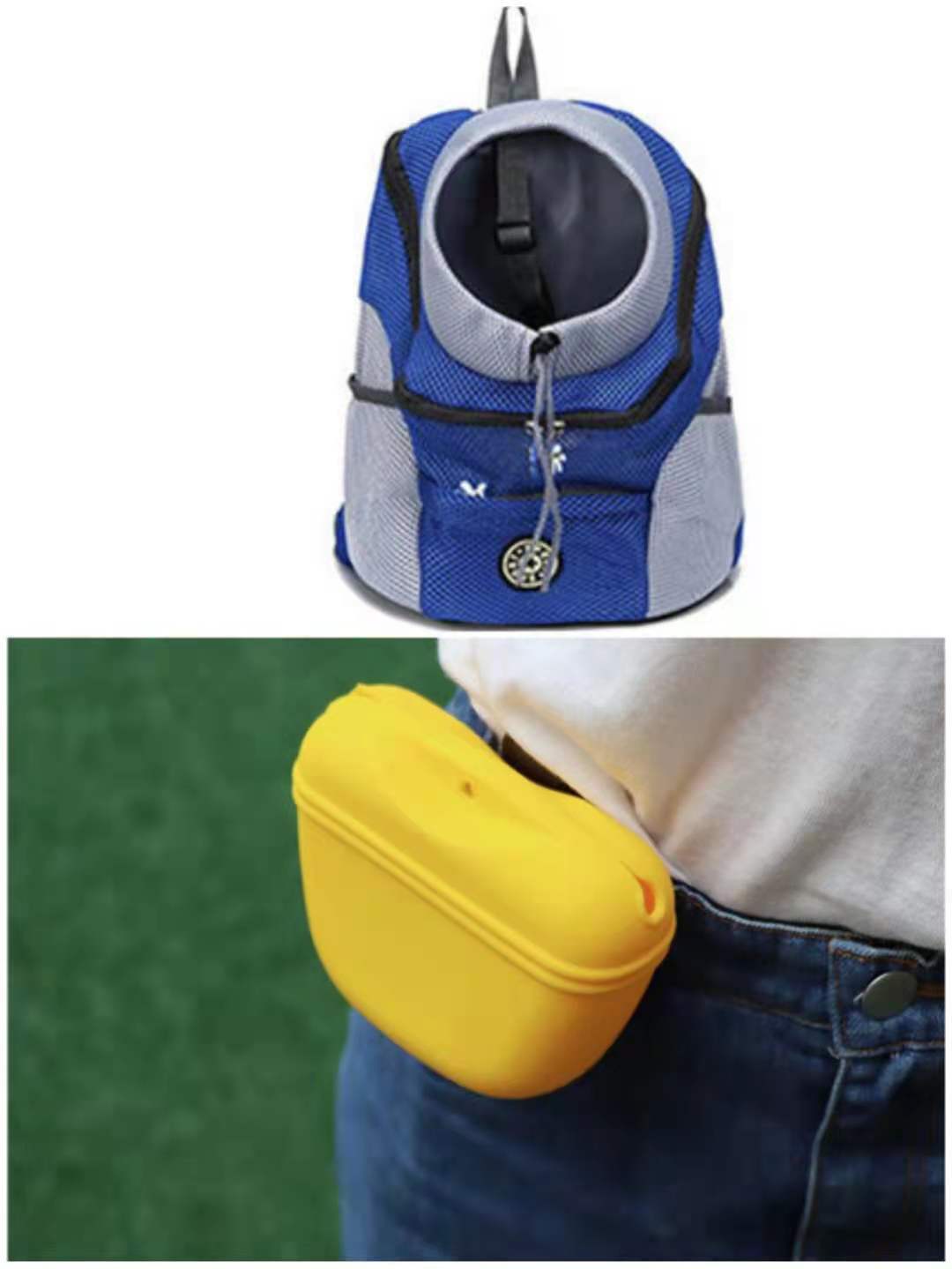 HKM-8309053 Portable Silicone Dog Snack Training Bag with Magnetic Closure and Clip - Available in Multiple Colors