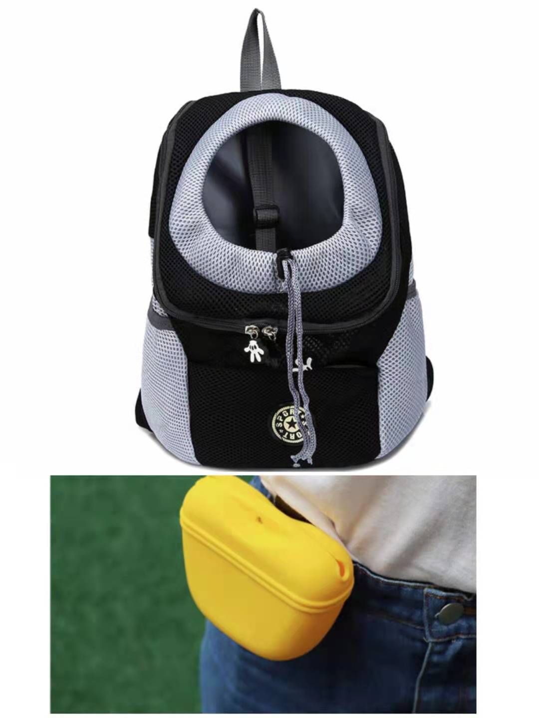 HKM-8309053 Portable Silicone Dog Snack Training Bag with Magnetic Closure and Clip - Available in Multiple Colors