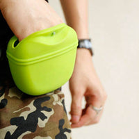 HKM-8309053 Portable Silicone Dog Snack Training Bag with Magnetic Closure and Clip - Available in Multiple Colors