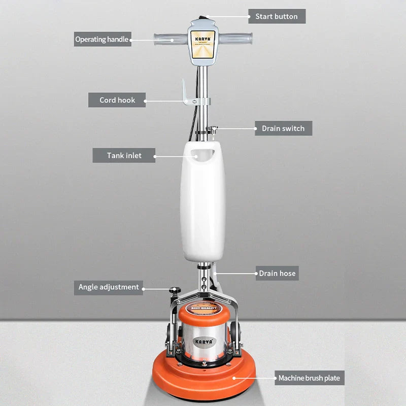 HKM-830931 13 Inch Floor Scrubber and Polishing Machine for Wood Waxing and Cleaning