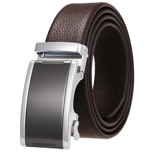 HKM-831059 Automatic Buckle Belt for Men in First Layer Cowhide - Model LY87363-5