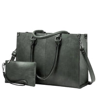 HKM-831059 Luxury Classic PU Leather Business Tote Bag for Women - Stylish Laptop Carrier