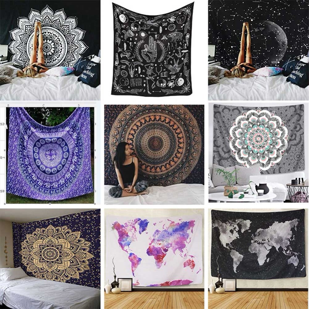 HKM-831059 Rectangular Polyester and Cotton Beach Towel and Blanket Tapestry