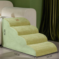 HKM-8310973 Pet Dog Anti-Slip Slope Ladder - Available in Brown and Green, Removable and Washable Cover