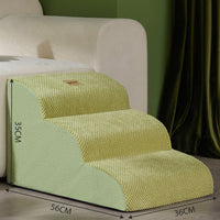 HKM-8310973 Pet Dog Anti-Slip Slope Ladder - Available in Brown and Green, Removable and Washable Cover