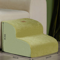 HKM-8310973 Pet Dog Anti-Slip Slope Ladder - Available in Brown and Green, Removable and Washable Cover