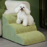HKM-8310973 Pet Dog Anti-Slip Slope Ladder - Available in Brown and Green, Removable and Washable Cover