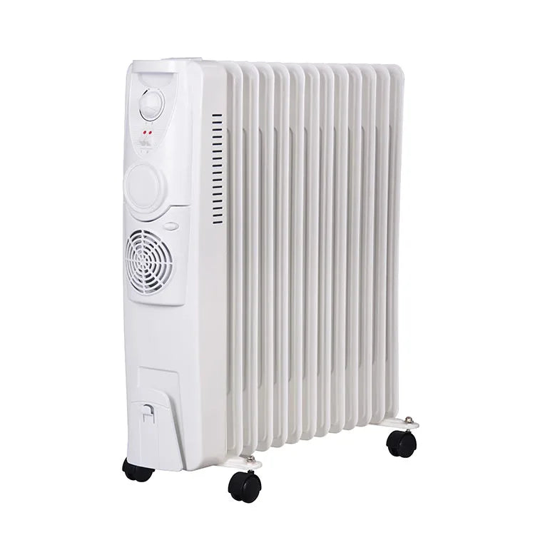 HKM-831123 Belly Portable Electric Oil-Filled Radiator Heater with Adjustable Thermostat for Home and Office Use
