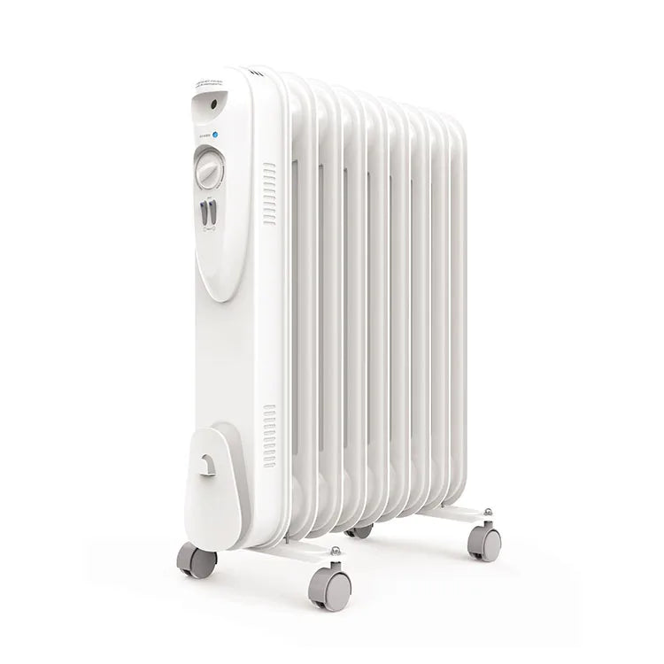 HKM-831123 Belly Portable Electric Oil-Filled Radiator Heater with Adjustable Thermostat for Home and Office Use
