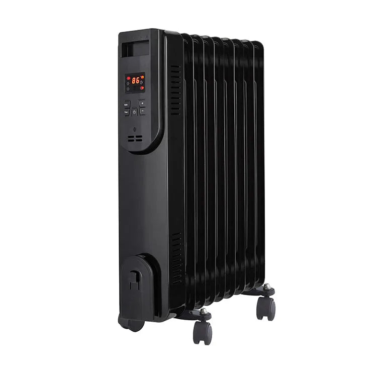 HKM-831123 Belly Portable Electric Oil-Filled Radiator Heater with Adjustable Thermostat for Home and Office Use