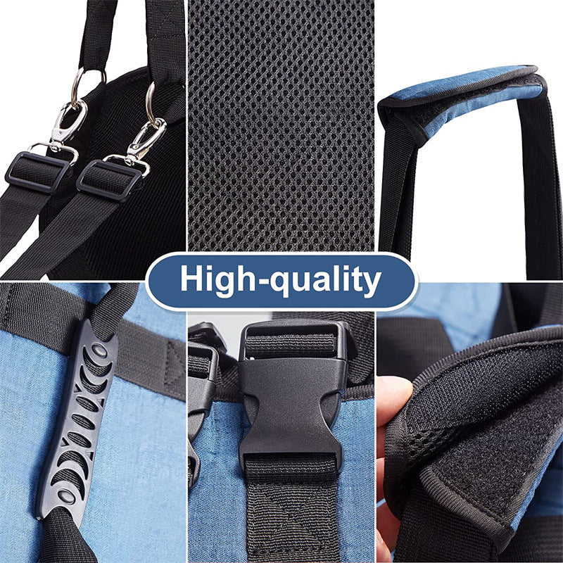 HKM-8311869 Support Sling for Older and Disabled Dogs - Nylon Pet Carrying Aid in Black and Sapphire Blue