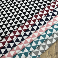 HKM-831187 Cotton and Linen Blend Triangle Print Fabric for Home Decor and Upholstery