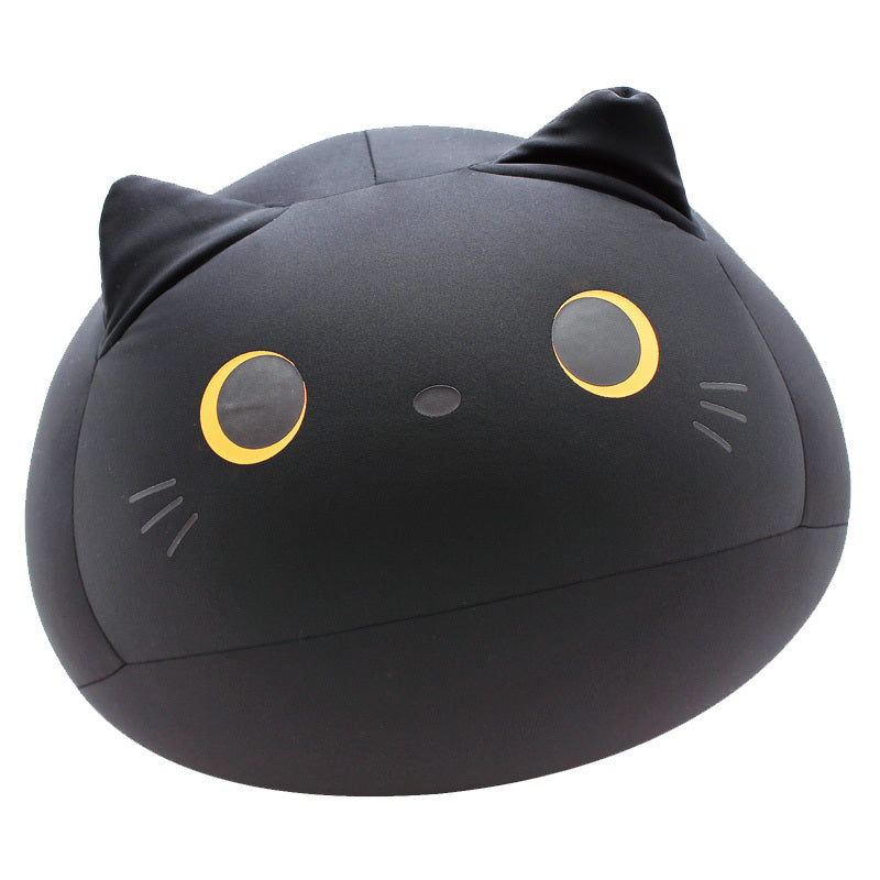 HKM-831187 Cute Cat Doll Waist Pillow - Soft Animal Cushion, 30x30x27cm, Nylon & Spandex Blend