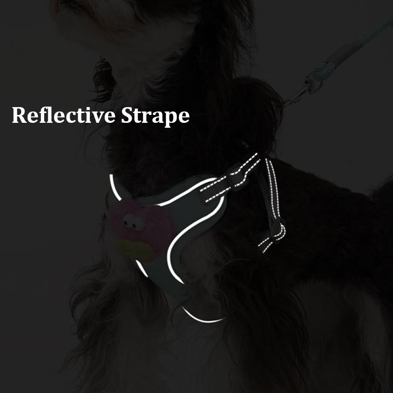 HKM-8312381 Adjustable No-Pull Dog Harness with Multifunction Leash - Escape Proof Vest for Medium Dogs
