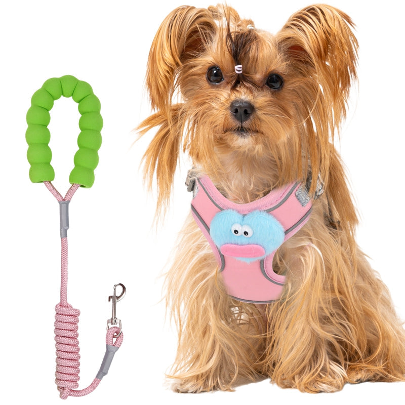 HKM-8312381 Adjustable No-Pull Dog Harness with Multifunction Leash - Escape Proof Vest for Medium Dogs