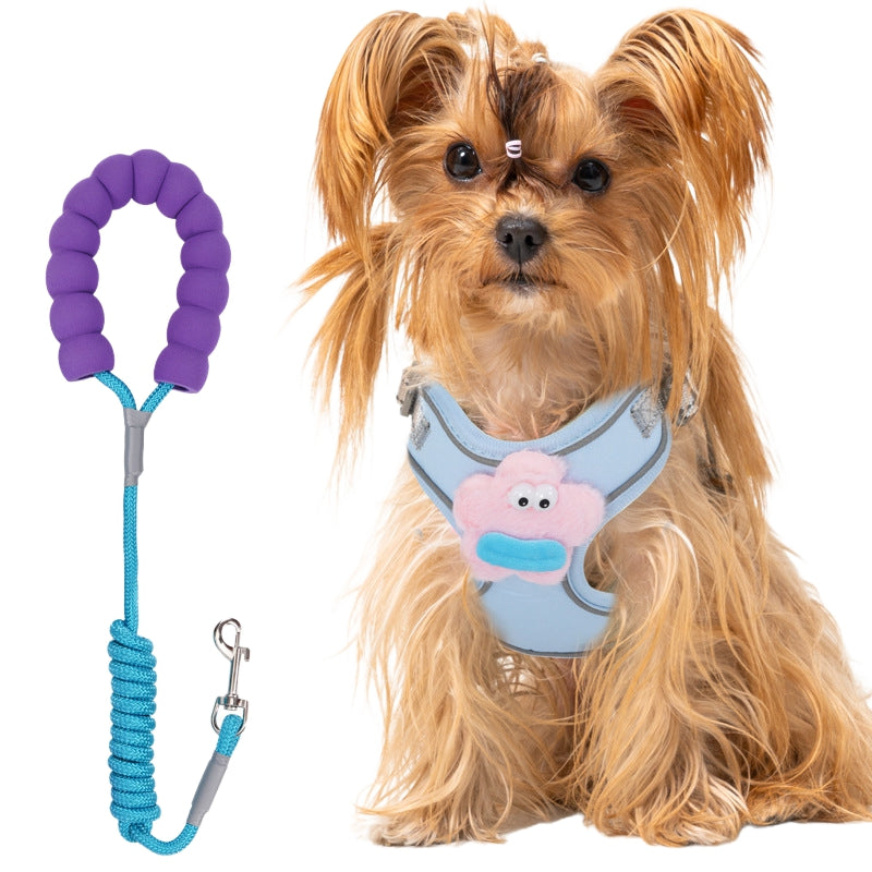 HKM-8312381 Adjustable No-Pull Dog Harness with Multifunction Leash - Escape Proof Vest for Medium Dogs