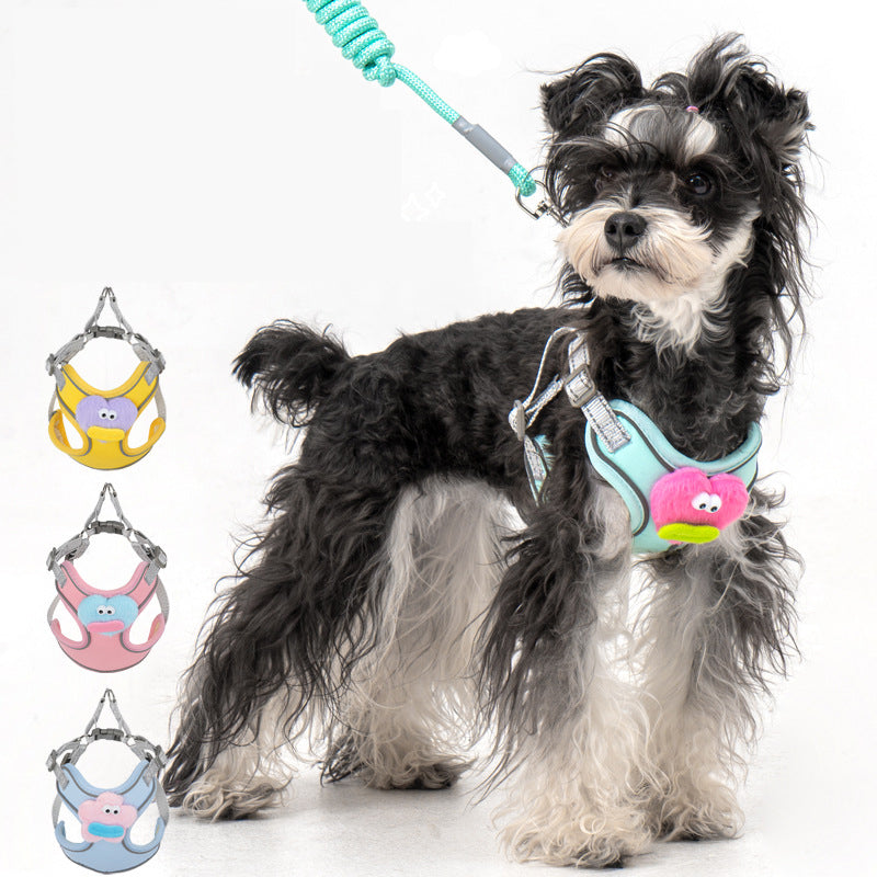 HKM-8312381 Adjustable No-Pull Dog Harness with Multifunction Leash - Escape Proof Vest for Medium Dogs