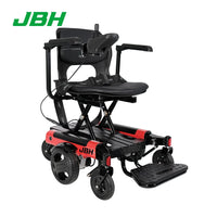 HKM-831379 Adjustable 6-Wheel Power Wheelchair with Aluminum Alloy Frame, Foldable Design, 20 km Range, Red