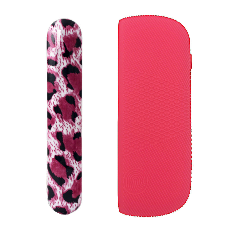 HKM-831379 Silicone Protective Charging Case with Leopard Print Side Cover for Durable Drop Resistance