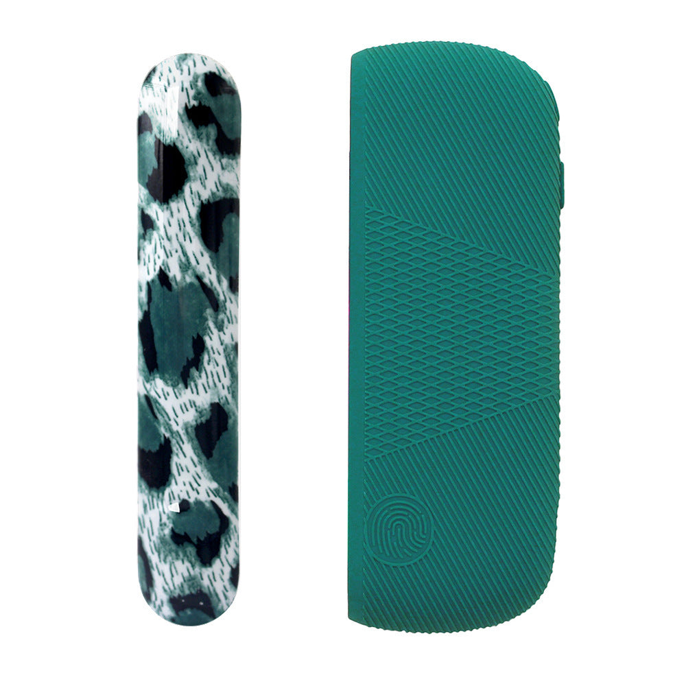 HKM-831379 Silicone Protective Charging Case with Leopard Print Side Cover for Durable Drop Resistance
