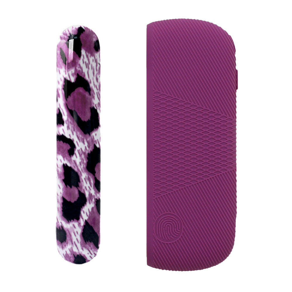 HKM-831379 Silicone Protective Charging Case with Leopard Print Side Cover for Durable Drop Resistance