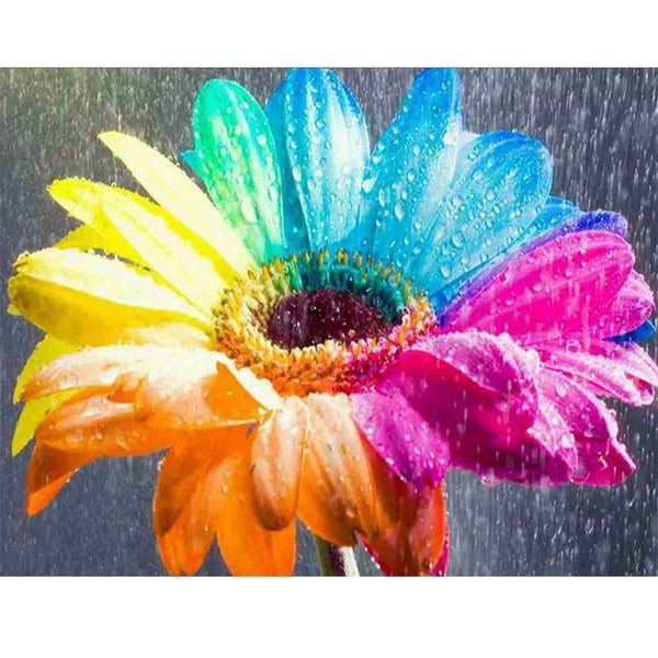 HKM-831507 5D Colorful Diamond Painting - Bunte SolRos Design