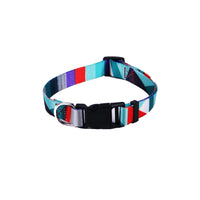 HKM-8315197 Three-Piece Set: Pink/White, Blue/Red, Green/White, Purple/Yellow Dog Leash, Collar, and Harness