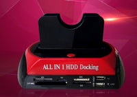 HKM-831571 Multi-Function HDD Holder with Card Reader and Tool-Free Assembly for SATA & IDE Drives