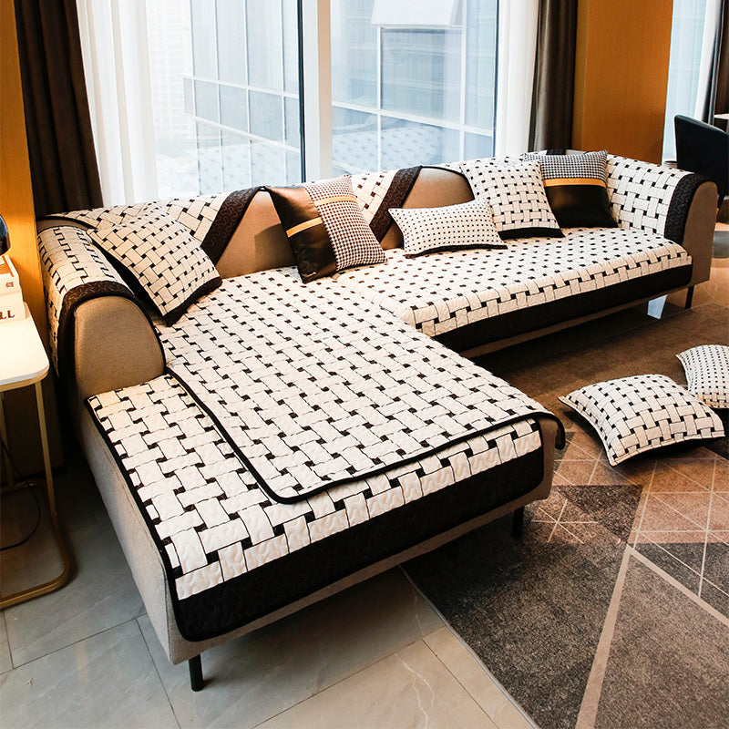 HKM-831571 Non-Slip Cotton Sofa Cover in Various Patterns and Sizes