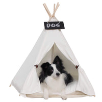 HKM-8317373 Wooden Pet Nest with Canvas Pad for Small Pets - Medium and Large Sizes Available