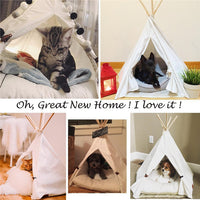 HKM-8317373 Wooden Pet Nest with Canvas Pad for Small Pets - Medium and Large Sizes Available
