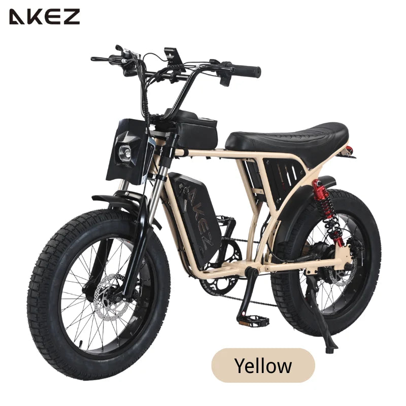 HKM-831827 Electric Fat Tire Bike with Dual Suspension and 750W Motor, 18.2Ah Battery, 20 Inch Wheels
