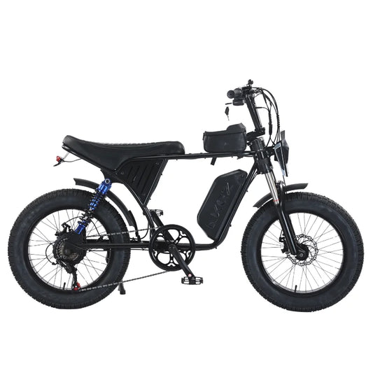 HKM-831827 Electric Fat Tire Bike with Dual Suspension and 750W Motor, 18.2Ah Battery, 20 Inch Wheels