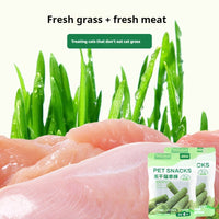 HKM-8318397 Freeze-Dried Cat Grass Stick for Dental Care and Nutrition - 6-Pack Snacks