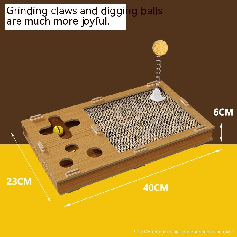 HKM-8318525 Corrugated Paper Cat Scratch Board with Crescent Shape Design