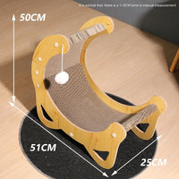 HKM-8318525 Corrugated Paper Cat Scratch Board with Crescent Shape Design