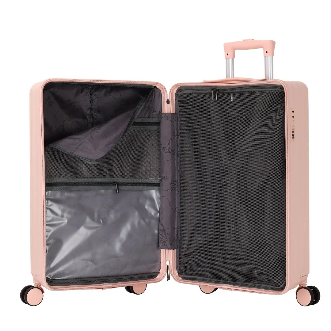 HKM-831891 Lightweight Scratch-Resistant PP Luggage with Spinner Wheels for Business Travel