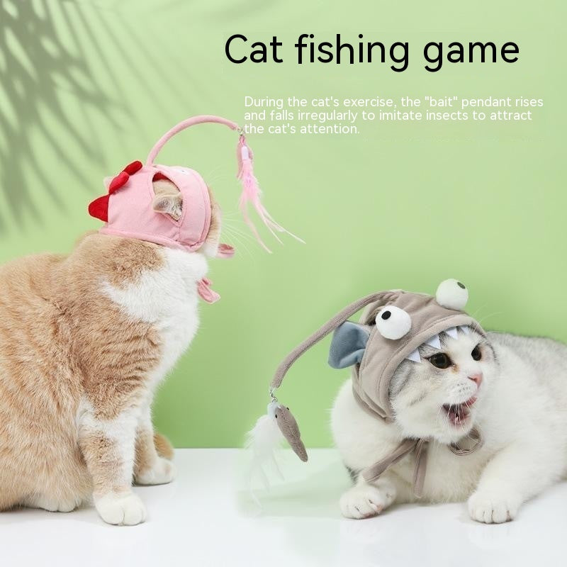 HKM-8319165 Cat Hat for Kittens - Soft, Funny Costume with Adjustable Neck Size 24-30cm, Available in Pink and Gray