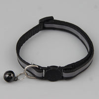 HKM-8320317 Reflective Cat Head Safety Buckle Collar in Monochrome Colors - Universal Fit for All Seasons