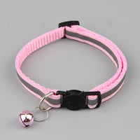 HKM-8320317 Reflective Cat Head Safety Buckle Collar in Monochrome Colors - Universal Fit for All Seasons