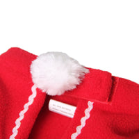 HKM-8320701 Classic Red Christmas Cape for Dogs and Cats in Fleece Material
