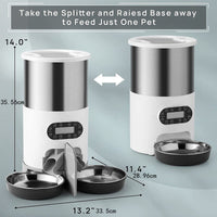 HKM-8322109 Automatic Pet Feeder with Dual Meal Design and Voice Recording 4.5L for Dogs and Cats